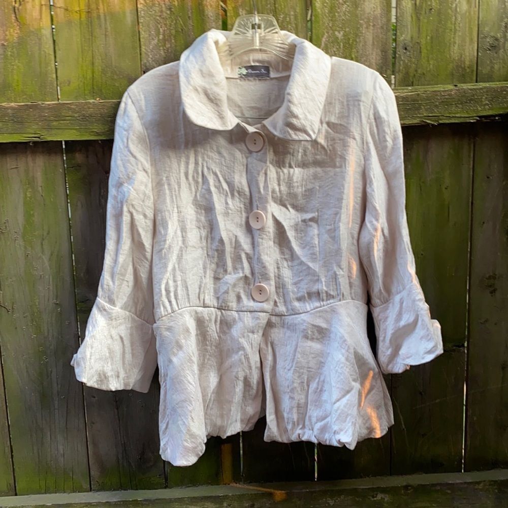 Shimmer Ruffle sleeve top sz. M